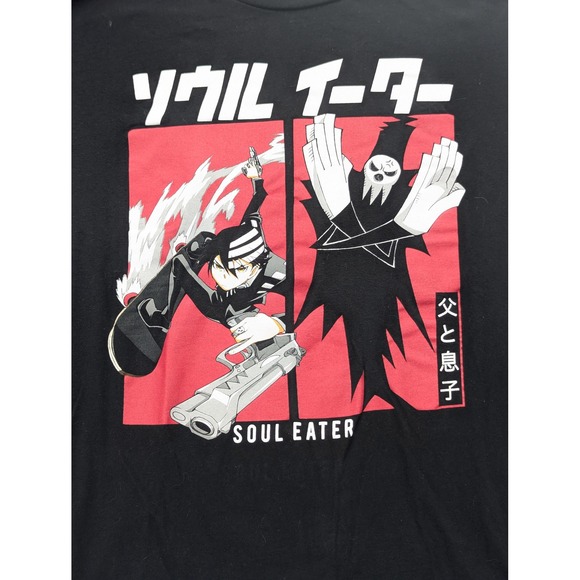 Soul Eater Anime Graphic Print T-Shirt‎ Manga Cosplay Black Mens L - Picture 2 of 12